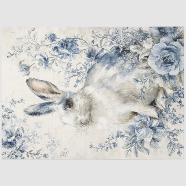 Seda Coelhinho de Porcelana Papel Tissue (Frente )