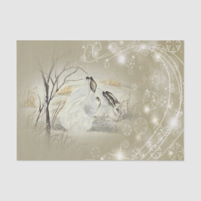 Seda Coelhos/lenço de papel Natal dos coelhos (Frente )