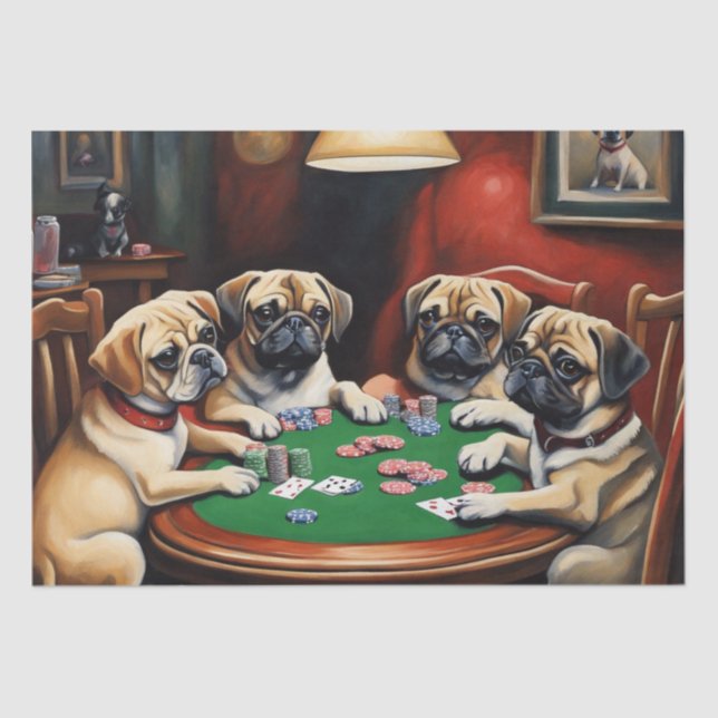 Seda Colocar o Papel de Decoupage do Poker Party (Frente )