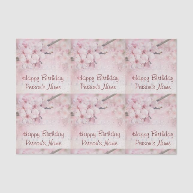 Seda Conjunto de folhas de papel para tecidos (2) Feliz (Frente )