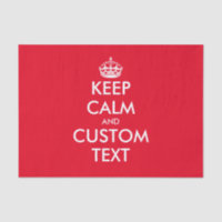 Cor personalizada Manter calmo papel de papel de r