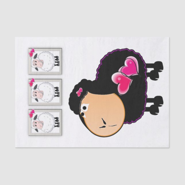 Seda Corações Cor-de-rosa com folhas de papel tecidular (Frente )