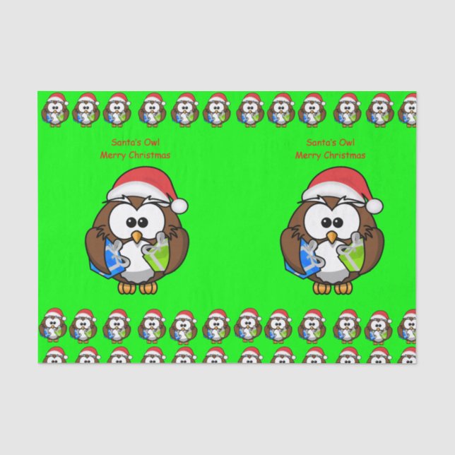 Seda Coruja de natal de papel absorvente (Frente )
