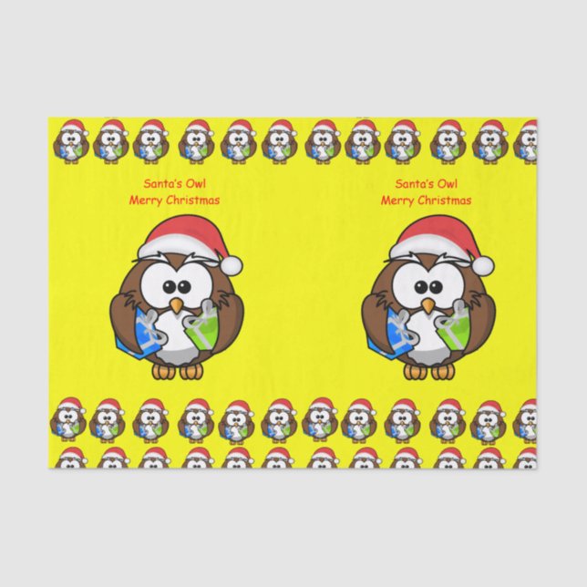 Seda Coruja de natal de papel absorvente (Frente )