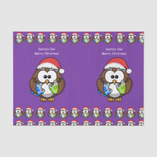 Seda Coruja de natal de papel absorvente