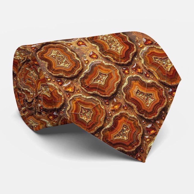 Seda de Luxo Falsa | Gravata de Pescoço Geodo Dour (Rolled)
