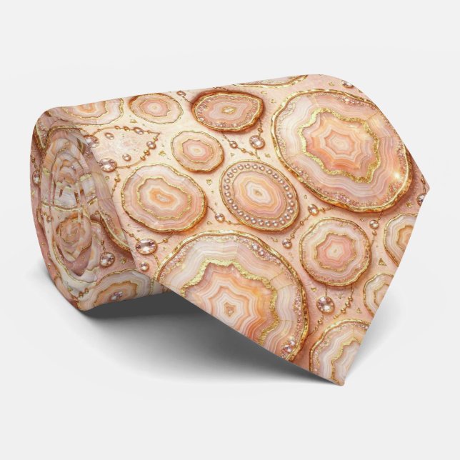 Seda de Luxo Falsa | Gravata de Pescoço Geodo Dour (Rolled)