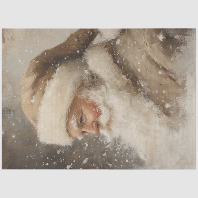 Seda Decoupagem Fantasia de Papel Traje Marrom de Papai (Frente )