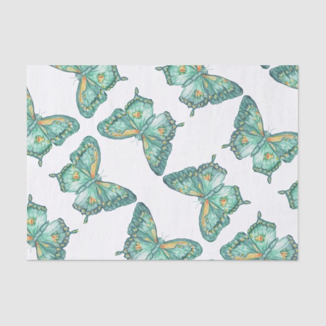 Seda Design de borboleta de Swallowtail em papel tecidu (Frente )