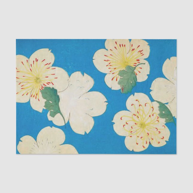Seda Design de Flor Antiquado - Papel Tecido para Arran (Frente )