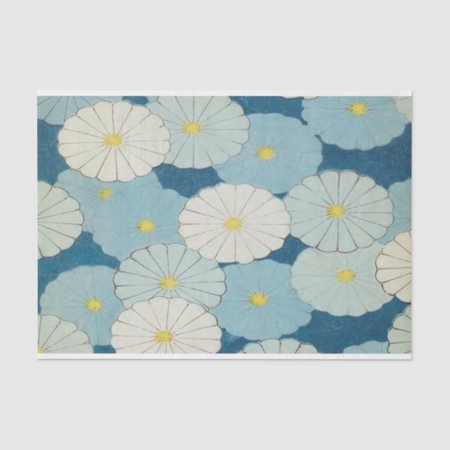 Seda Design de Flor Antiquado - Papel Tecido para Arran (Frente )