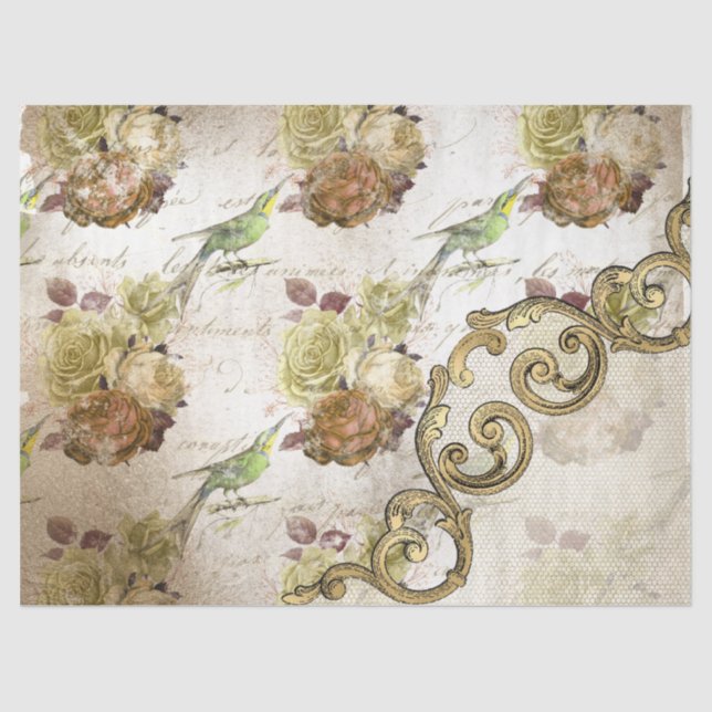 Seda Design de papel do Ornamentado Ephemera série 11 (Frente )