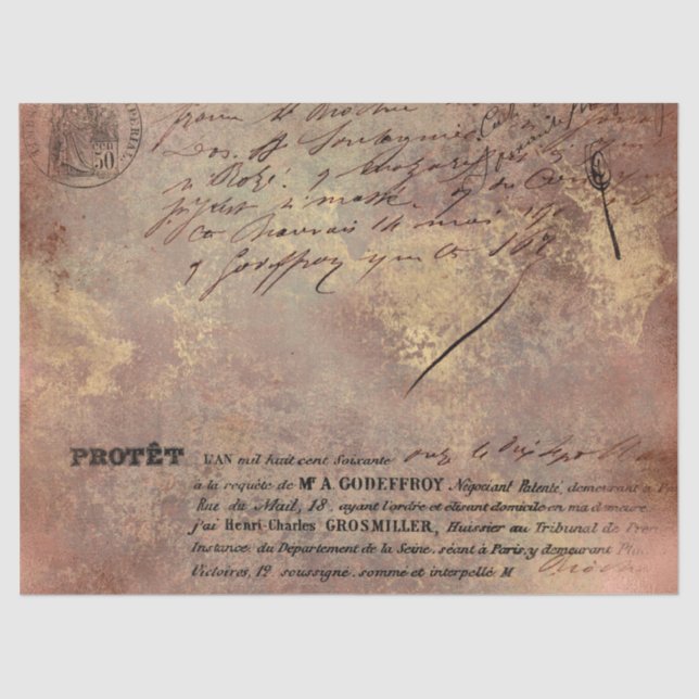 Seda Design de papel Dourado Ephemera 20 (Frente )