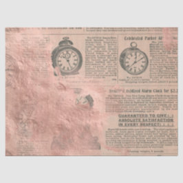 Seda Design de papel Dourado Ephemera Rosa 14