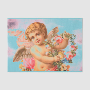 Seda Dia dos namorados RETRO do LENÇO DE PAPEL do ANJO