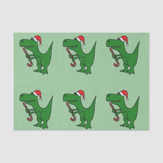 Seda Dinossauro engraçado de T-Rext no lenço de papel (Frente )