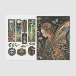 Seda Dissociação de Fada com Sm. Design de papel tecidu