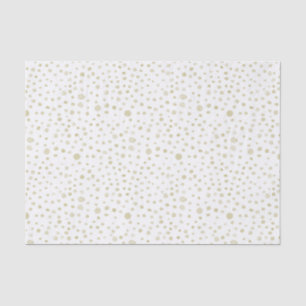 Seda Dourado Papel de Tecido Confetti Watercolor Dots