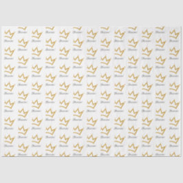 Seda Dourado Papel de Tecido Personalizado Coroa