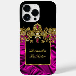 Seda Elegante Rica Rosa Dourado preto