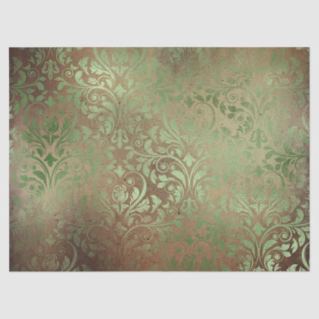 Seda Ephemera Série de Papel Verde Design 12 (Frente )
