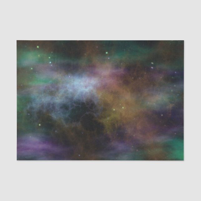 Seda Espaço de papel tecido cosmos estrelas sistema sol (Frente )