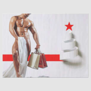 Seda Espira de papel branco comprando o Natal do Slippe