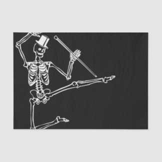 Seda ESQUELETO da DANÇA do lenço de papel COM CHAPÉU