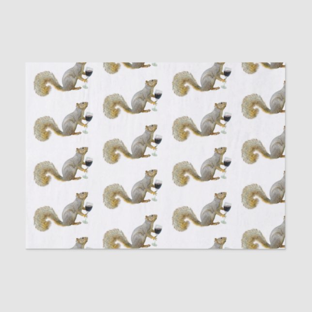 Seda Esquilo com Papel Tecido de Vinho (Frente )