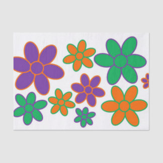 Seda Estilo Groovy 70s Papel de Tecido Flor