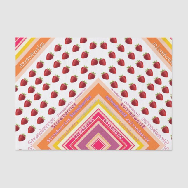 Seda Estirpe de Papel Tecido Morango (Frente )