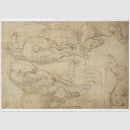 Seda Estudo de um Papel de Decoupage de Cavalo