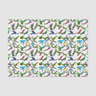 Seda Eu amo o lenço de papel dos papagaios