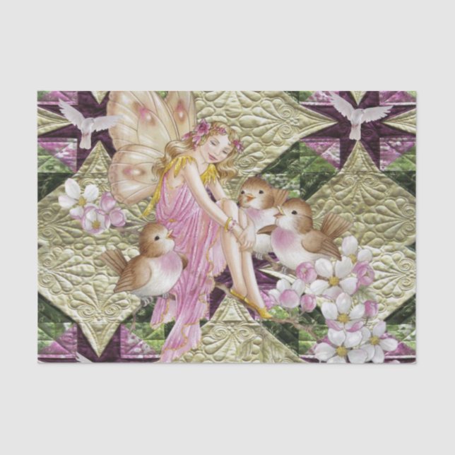 Seda Fada de Papel Tecido (Frente )