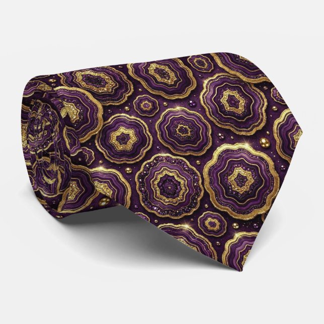Seda Falsa de Luxo | Gravata de Pescoço Deep Plum  (Rolled)