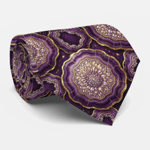 Seda Falsa de Luxo   Gravata de Pescoço Deep Plum 