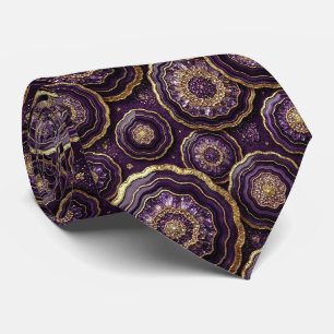 Seda Falsa de Luxo   Gravata de Pescoço Deep Plum 