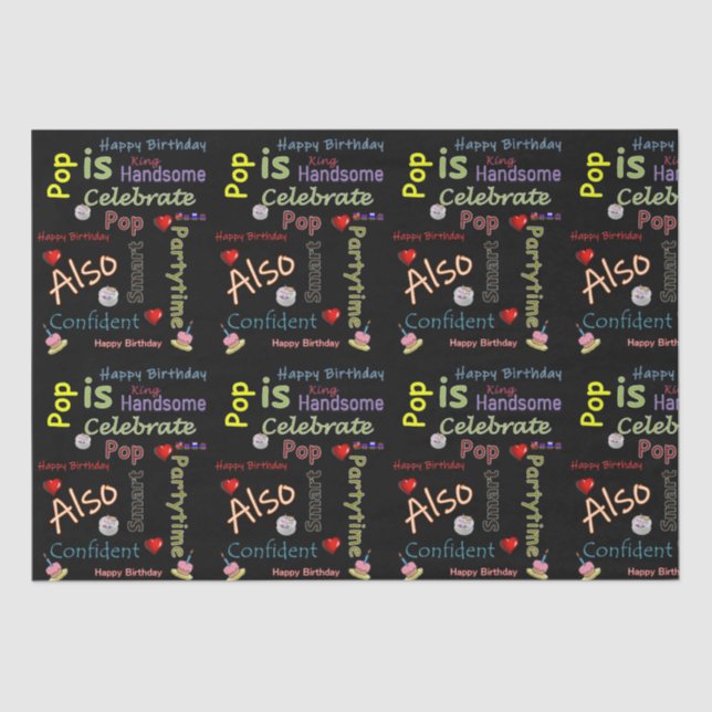 Seda Feliz Aniversário, Pop de Papel Tecido (Frente )