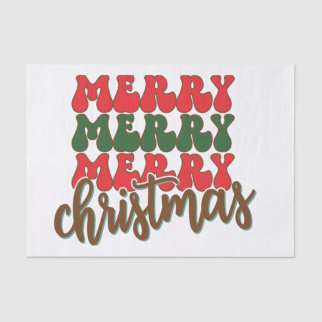 Seda Feliz de feliz Papel de Tecido Feliz de Natal (Frente )
