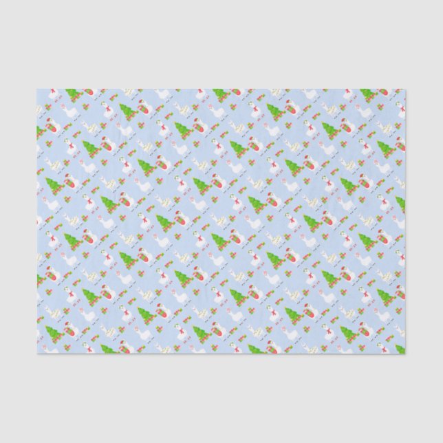 Seda Festivo Llama Papel Tecido de Natal (Frente )