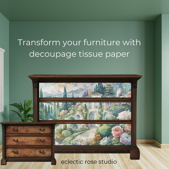 Seda Florais e Papel de Tecido de Decoupage de Villa (Criador carregado)