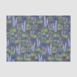 Seda Flores e borboletas desacoplam papel de tecidos tr