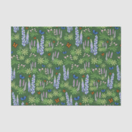 Seda Flores e borboletas desacoplam papel de tecidos tr