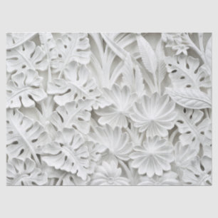 Seda flores e folhas de papel tecidular
