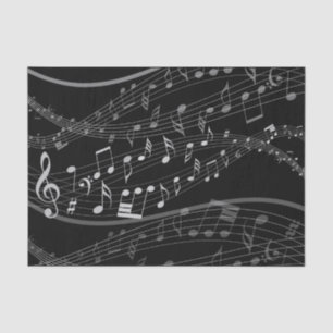 Seda Folha de notas de música Papel para tecidos