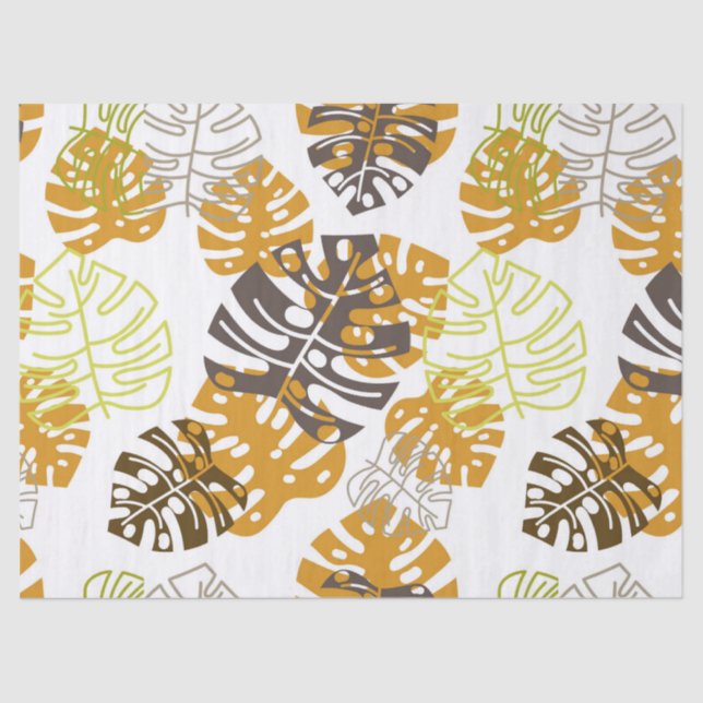 Seda Folha de outono papel tecidular (Frente )