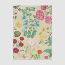 Folha de Papel Tissue Decoupage Colagem Floral