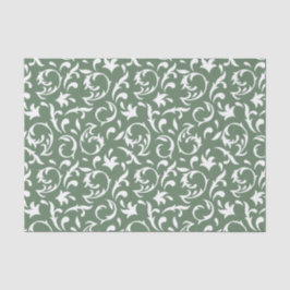 Seda Folha Decorativa em Papel de Tecido Branco