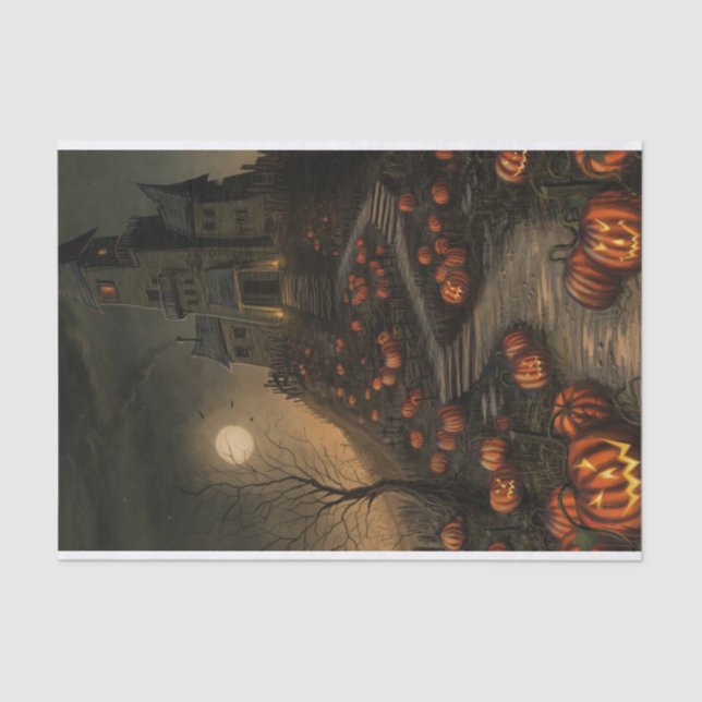 Seda Folhas assombradas do lenço de papel da casa (Frente )