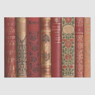 Seda Folhas de dissociação (Dickens Large) Papel Tecido